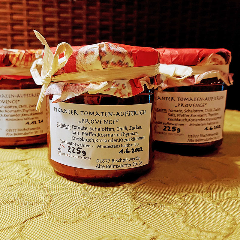 Pikanter Tomatenaufstrich “Provence” – L&amp;#39; Auberge Gutshof